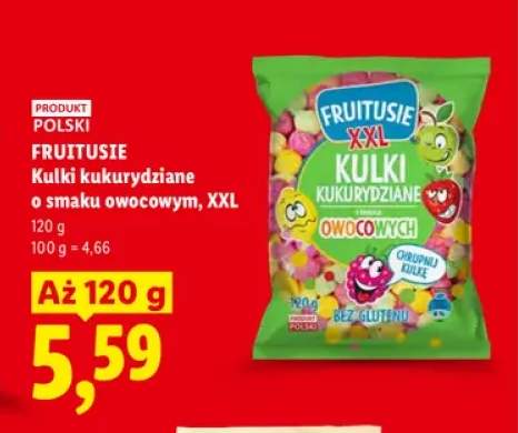 Kulki kukurydziane o smaku owocowym XXL Fruitusie