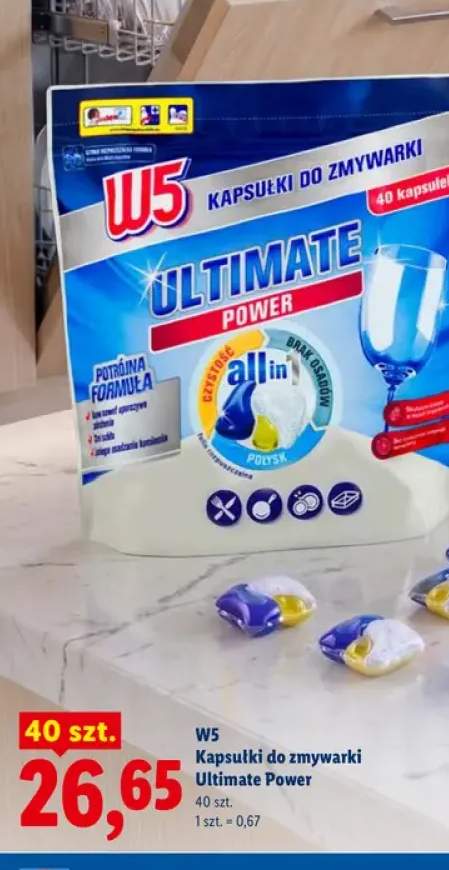 Kapsułki do zmywarki W5 Ultimate Power