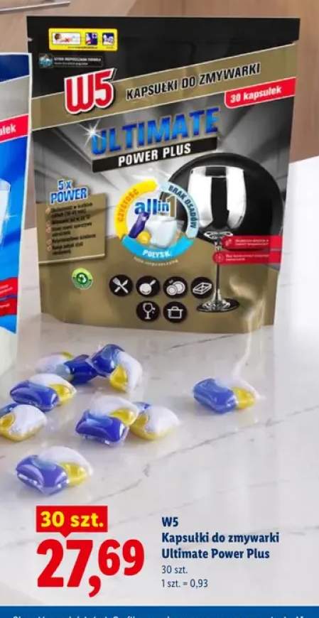 Kapsułki do zmywarki W5 Ultimate Power Plus
