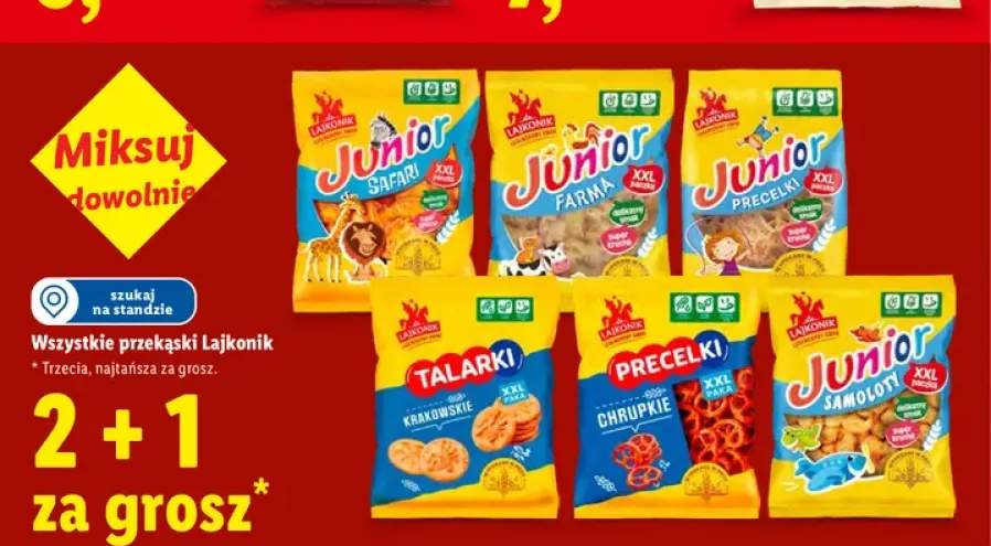 Przekąski Lajkonik +5 wariantów