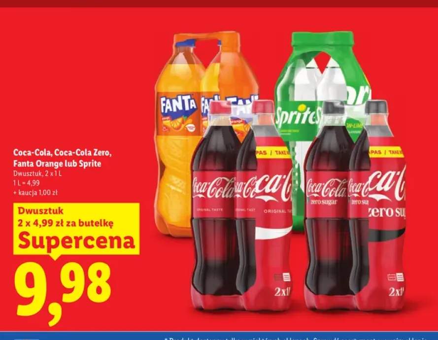 Napój gazowany Coca-Cola Original Taste Dwusztuk 2-pak 1 l +3 warianty