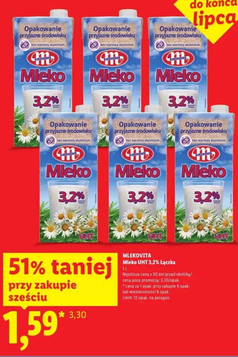 Mleko UHT 3,2% Łączka Mlekovita
