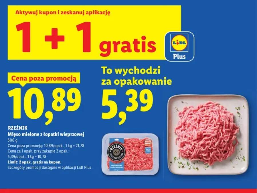 Mięso mielone z łopatki wieprzowej Rzeźnik