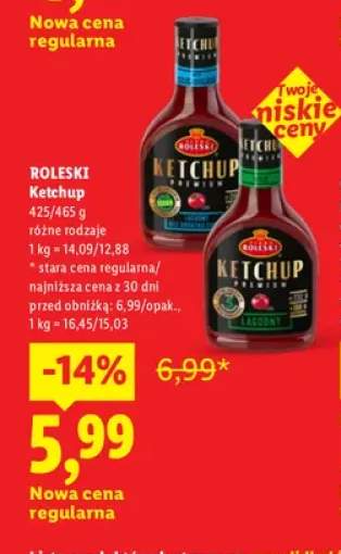 Ketchup Premium łagodny Roleski +1 wariant