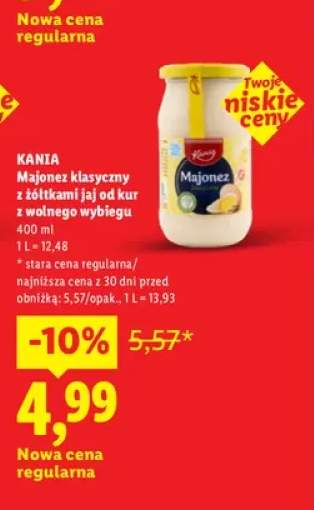 Majonez klasyczny z żółtkami jaj od kur z wolnego wybiegu Kania
