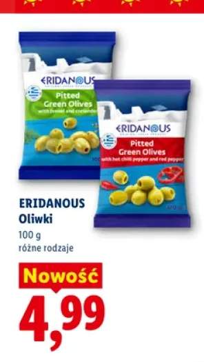 Oliwki zielone drylowane Eridanous z koprem włoskim i kolendrą +1 wariant