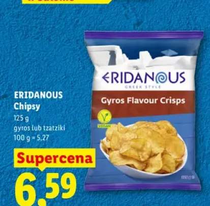 Chipsy o smaku gyros Eridanous