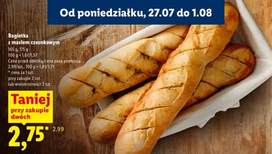Bagietka z masłem czosnkowym