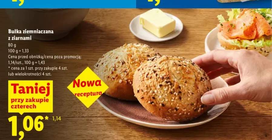 Bułka ziemniaczana z ziarnami