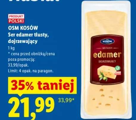 Ser edamer tłusty dojrzewający OSM Kosów