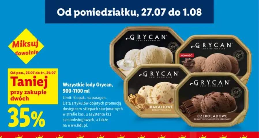 Lody Grycan +3 warianty