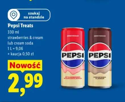 Napój gazowany Pepsi Treats Strawberries & Cream +1 wariant