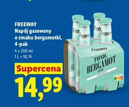 Napój gazowany o smaku bergamotki Freeway 4-pak