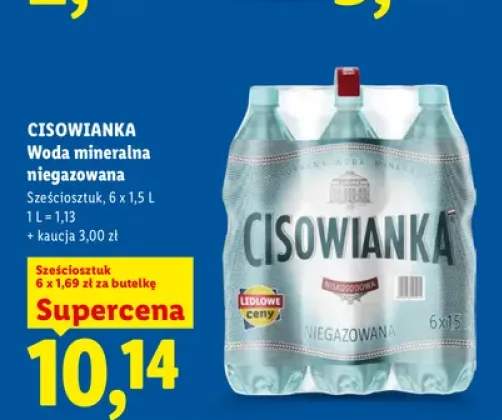 Woda mineralna Cisowianka niegazowana 6-pak
