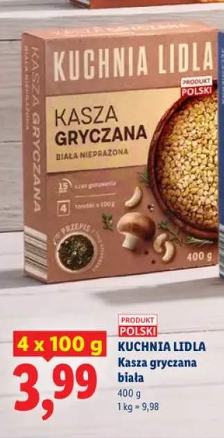 Kasza gryczana biała Kuchnia Lidla 4-pak 100 g