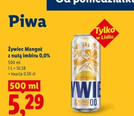 Piwo bezalkoholowe Żywiec Mangoż z nutą imbiru