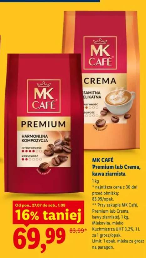 Kawa ziarnista MK Café Premium +1 wariant