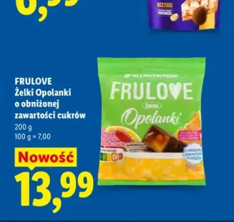 Żelki Opolanki o obniżonej zawartości cukrów Frulove