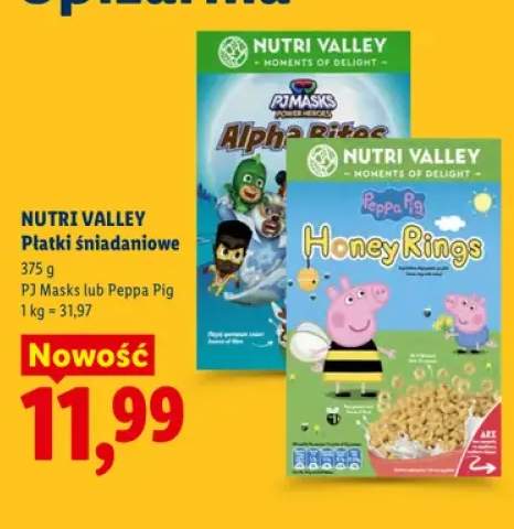 Płatki śniadaniowe Nutri Valley Alpha Bites PJ Masks +1 wariant