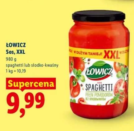 Sos spaghetti Łowicz XXL +1 wariant