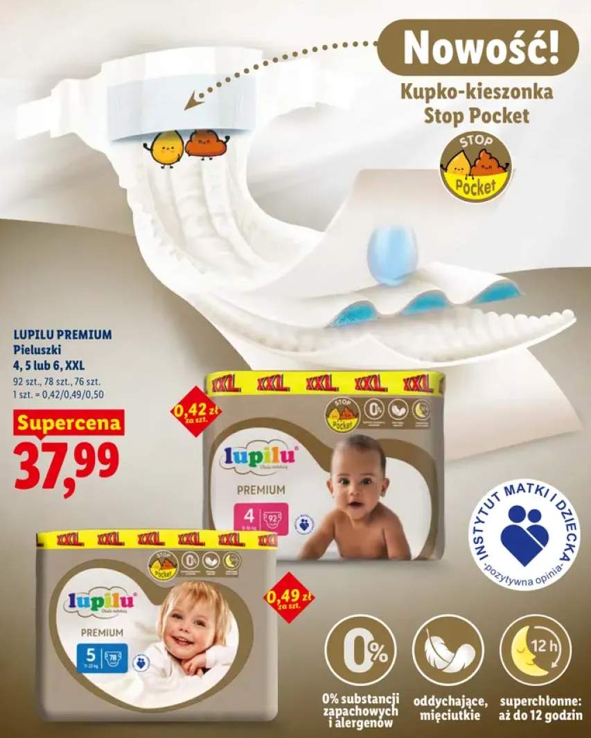 Pieluszki Lupilu Premium 4 XXL +2 warianty