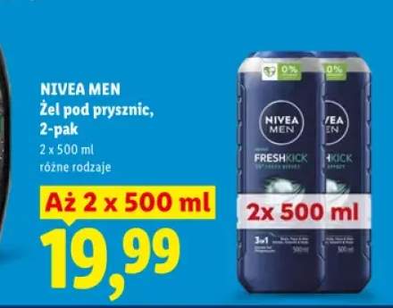 Żel pod prysznic Nivea Men Fresh Kick 2-pak