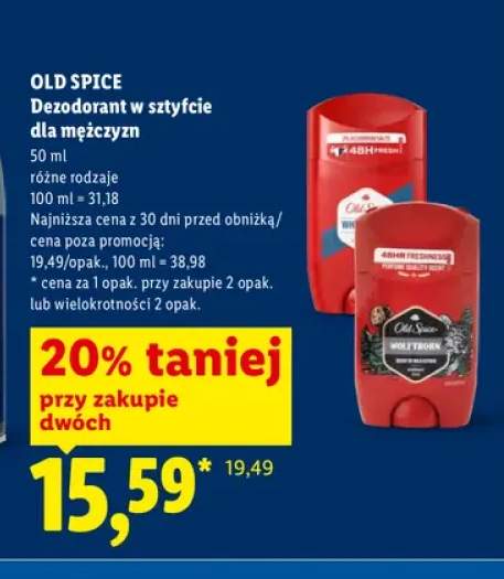 Dezodorant w sztyfcie Old Spice Wolfthorn dla mężczyzn +1 wariant