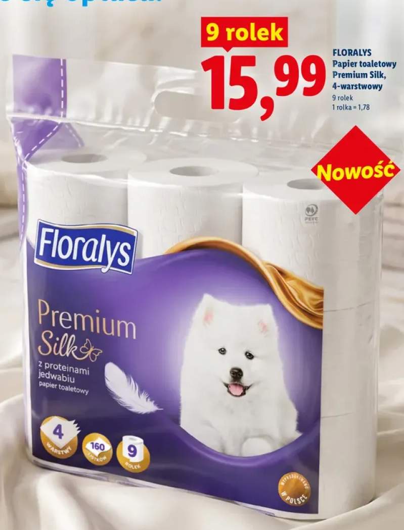 Papier toaletowy Floralys Premium Silk 4-warstwowy