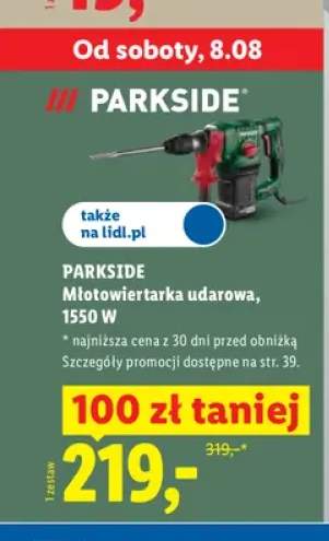 Młotowiertarka udarowa Parkside 1550W
