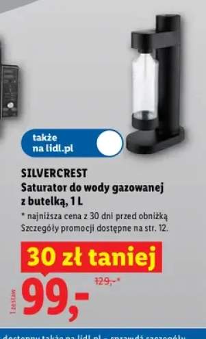 Saturator do wody gazowanej z butelką Silvercrest 1 l