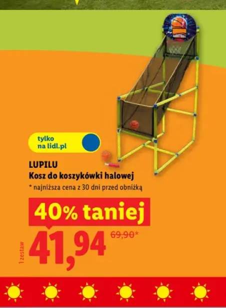 Kosz do koszykówki halowej Lupilu
