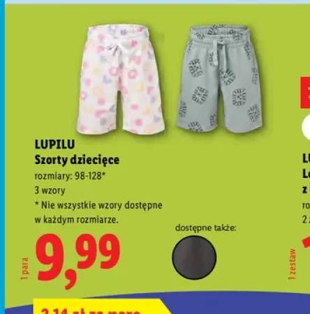Szorty dziecięce Lupilu