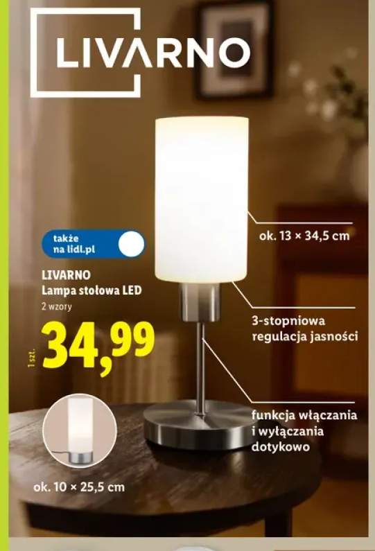 Lampa stołowa LED Livarno