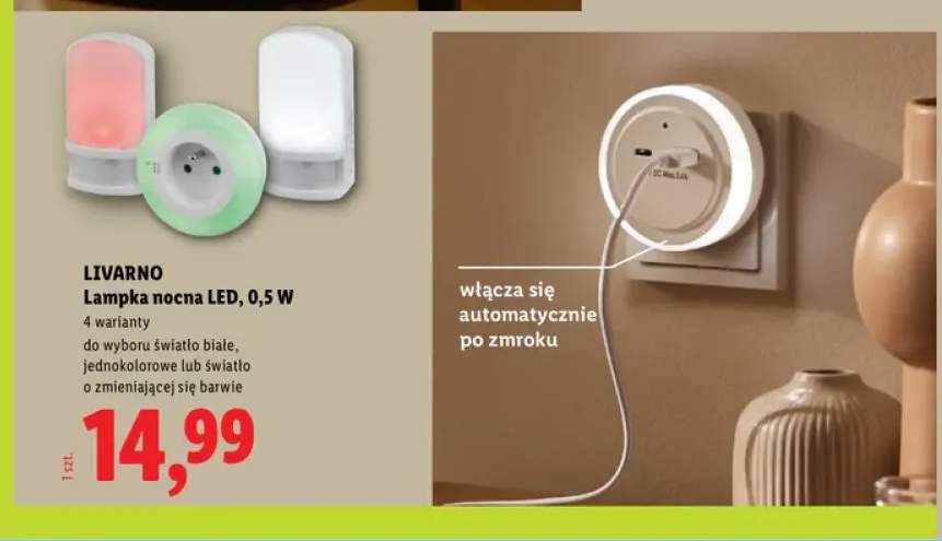Lampka nocna LED Livarno 0,5W