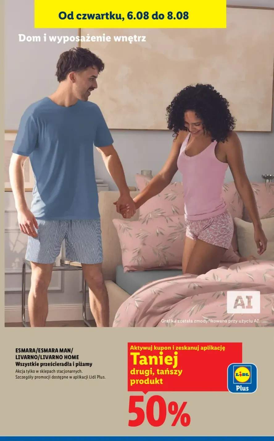 Prześcieradła i piżamy Esmara Esmara Man Livarno Livarno Home