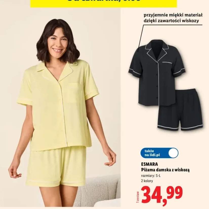 Piżama damska z wiskozą Esmara