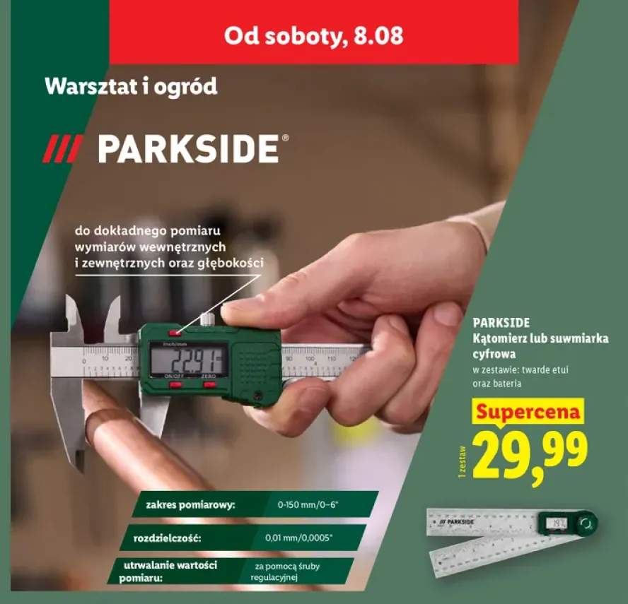 Suwmiarka cyfrowa Parkside +1 wariant