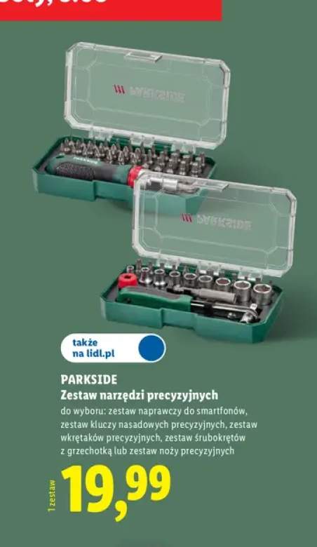Zestaw kluczy nasadowych precyzyjnych PARKSIDE +4 warianty