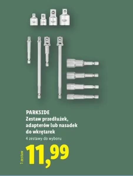 Zestaw przedłużek do wkrętarek PARKSIDE +2 warianty