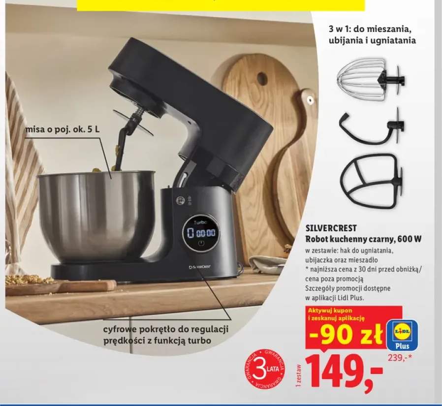 Robot kuchenny Silvercrest czarny