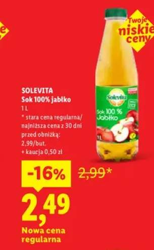 Sok jabłko Solevita 100%