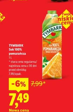 Sok pomarańcza Tymbark 100%