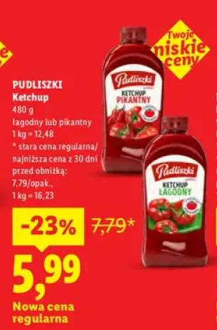 Ketchup pikantny Pudliszki +1 wariant