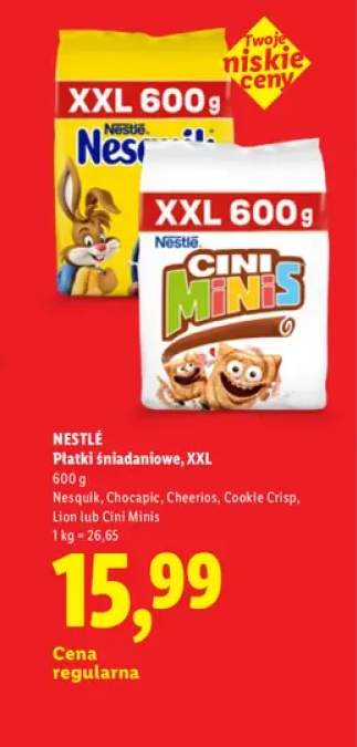 Płatki śniadaniowe Nesquik Nestlé XXL +5 wariantów