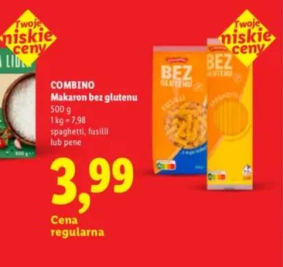 Makaron bezglutenowy spaghetti Combino +2 warianty