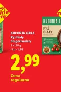 Ryż biały długoziarnisty Kuchnia Lidla 4-pak