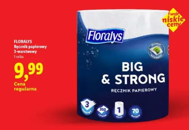 Ręcznik papierowy Floralys 3-warstwowy Big & Strong