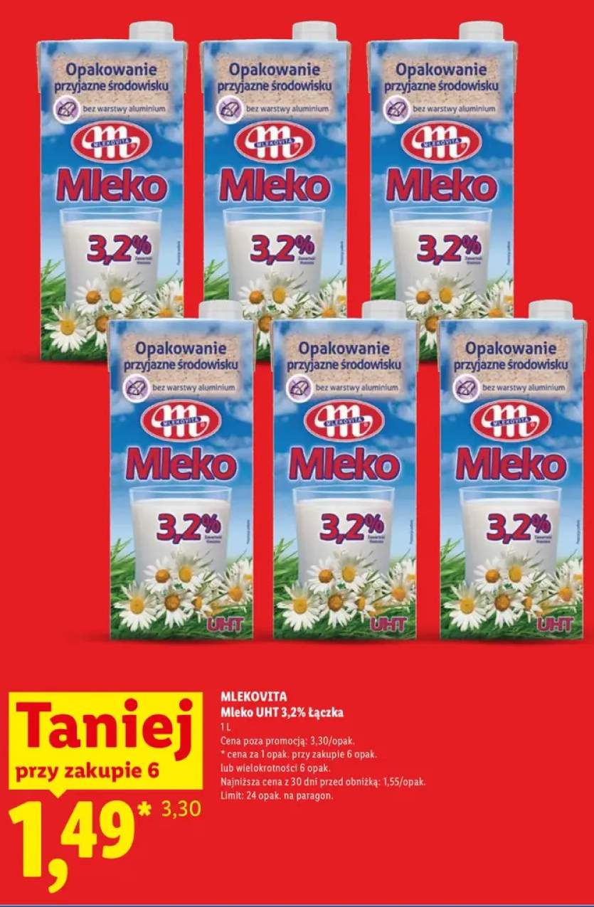 Mleko UHT Łączka Mlekovita 3,2%