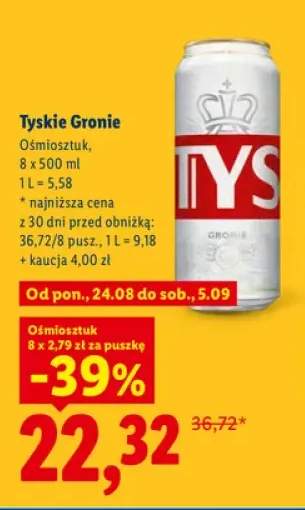 Piwo Tyskie Gronie 8-pak