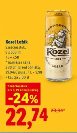 Piwo Kozel Ležák 6-pak